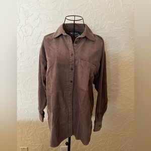 LOFT Everyday Oversized Courdoroy Pocket Shirt - Like New